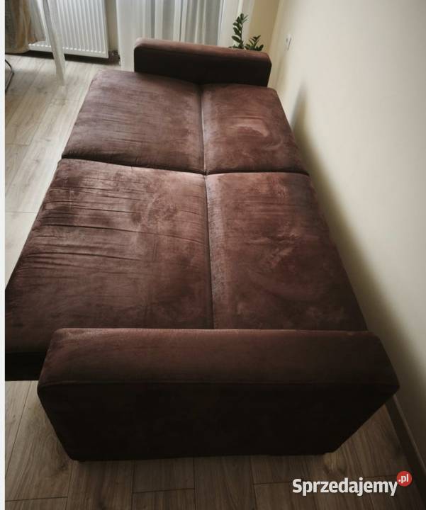 Kanapa rozkładana brązowa