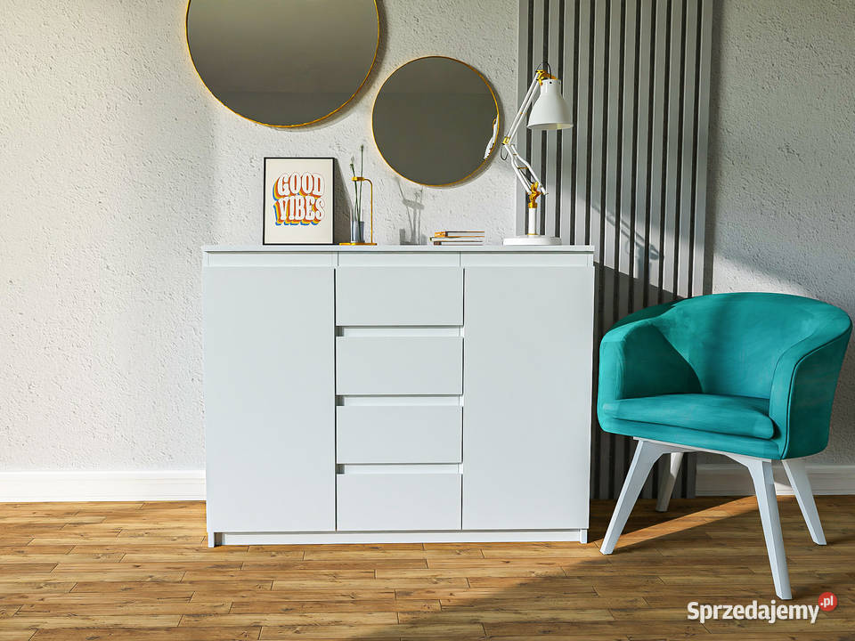 Komoda biała do sypialni z szufladami komoda Wrocław