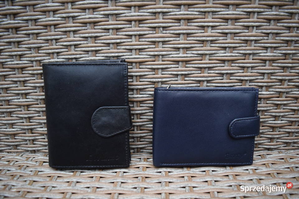 PORTFELE Skórzane z Niemiec 2 Sztuki Nowe Okazja Olsztyn