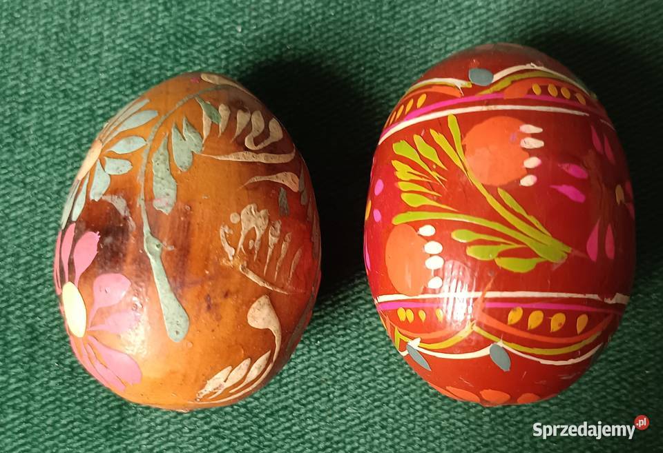 Drewniane pisanki Wielkanocne prl małopolskie Zbylitowska Góra sprzedam