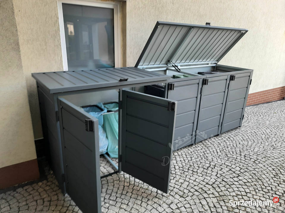 Zabudowa koszy na śmieci wiata śmietnikowa Turek