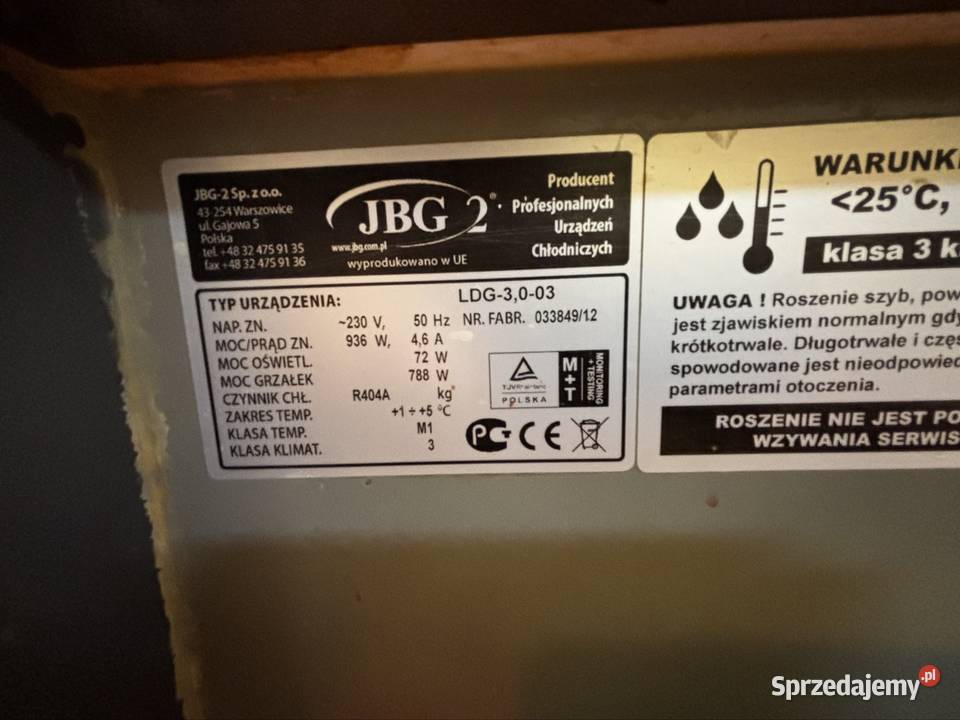 Lada chłodnicza mięsna JBG 2 Gacki-Osiedle