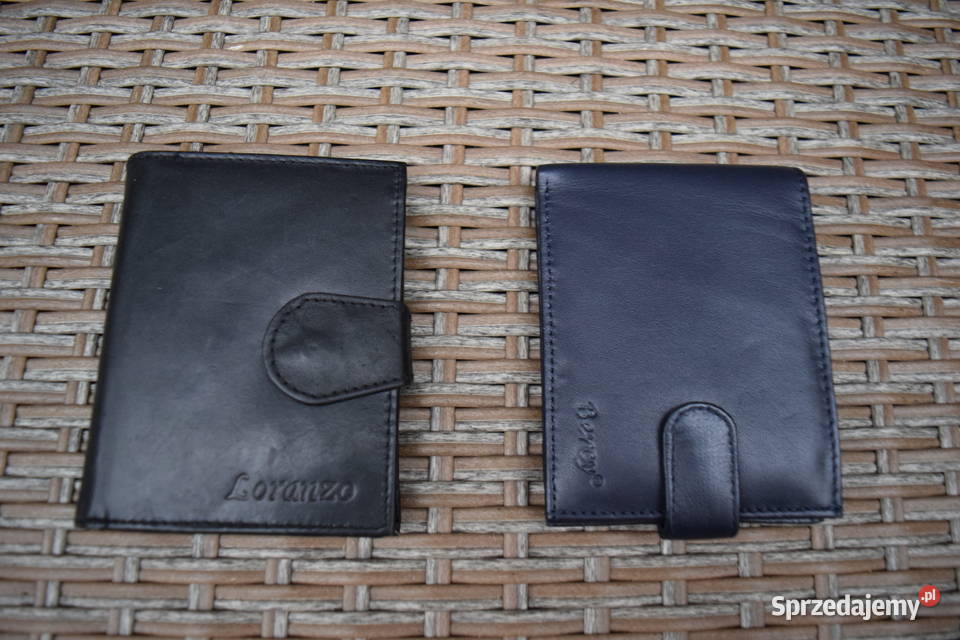 PORTFELE Skórzane z Niemiec 2 Sztuki Nowe Okazja Olsztyn