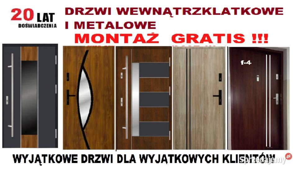 Drzwi metalowe i drewniane zewnętrznewejściowe Aleksandrów Łódzki