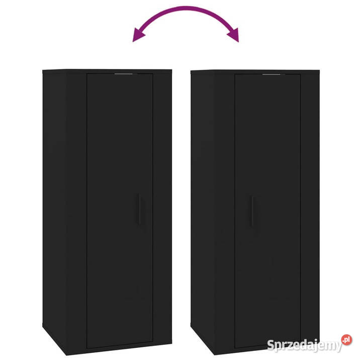 Wisząca szafka telewizyjna czarna 40x345x100 Warszawa