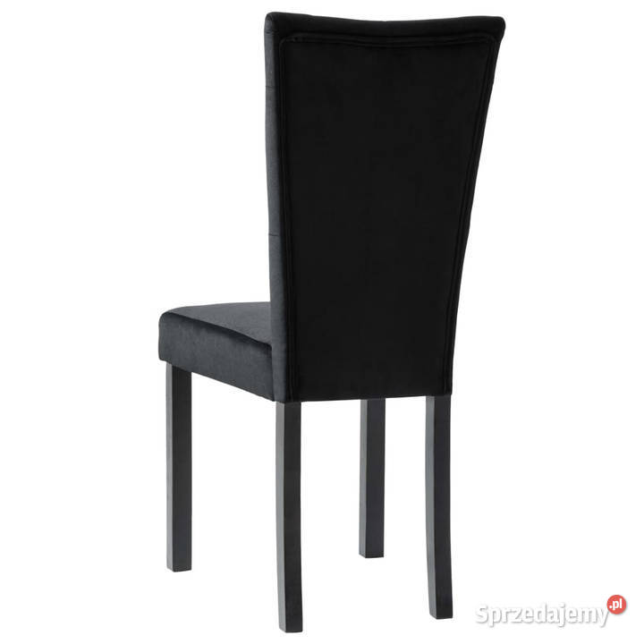 Krzesła stołowe 6 czarne obite aksamitem Warszawa