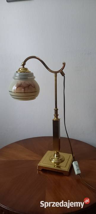 Mosiężna lampa gabinetowa z ruchomym ramieniem Skierniewice