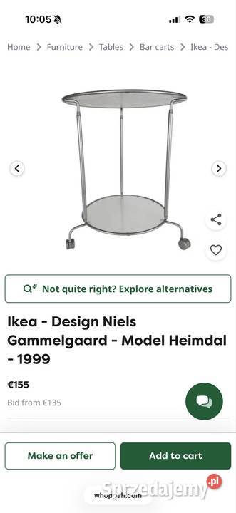 stolik na kółkach IKEA HEIMDAL pomorskie Gdańsk sprzedam