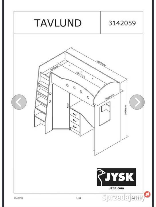 Łóżko piętrowe Jysk sprzedam