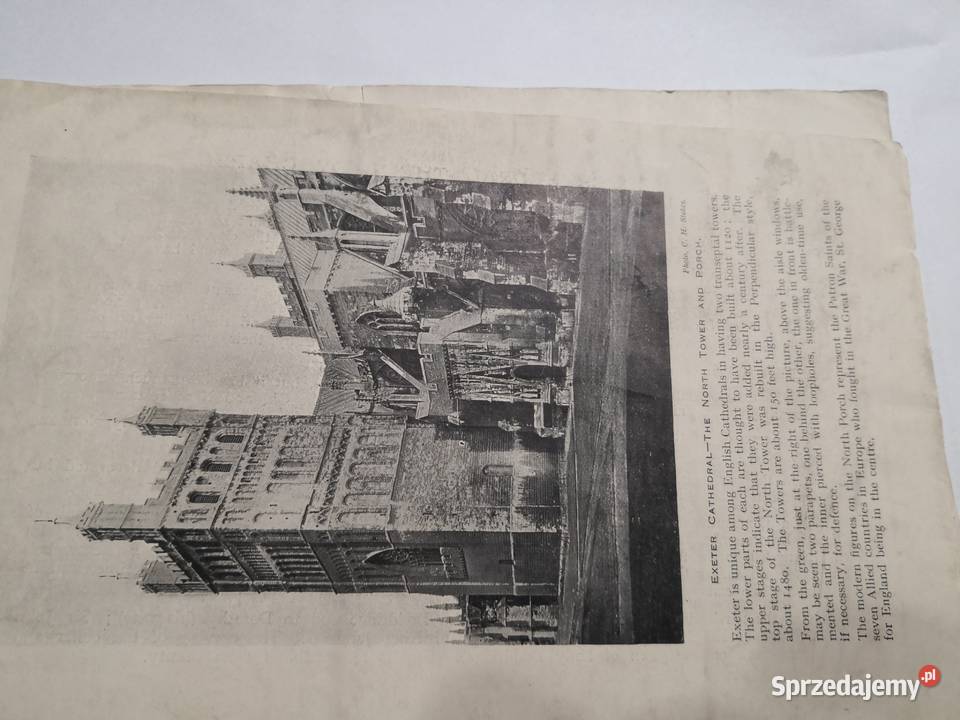 Książeczka o katedrze w Exeter z 1928 roku Częstochowa