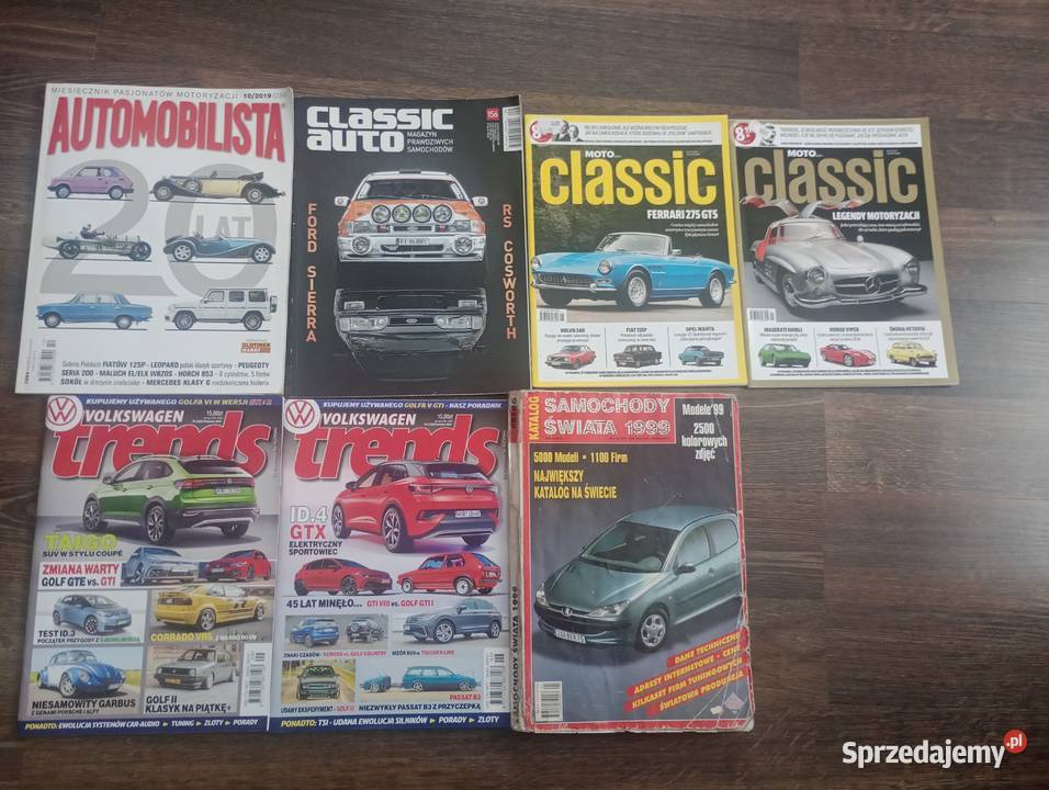 Czasopisma motoryzacyjne samochody świata 1999 Dywity sprzedam