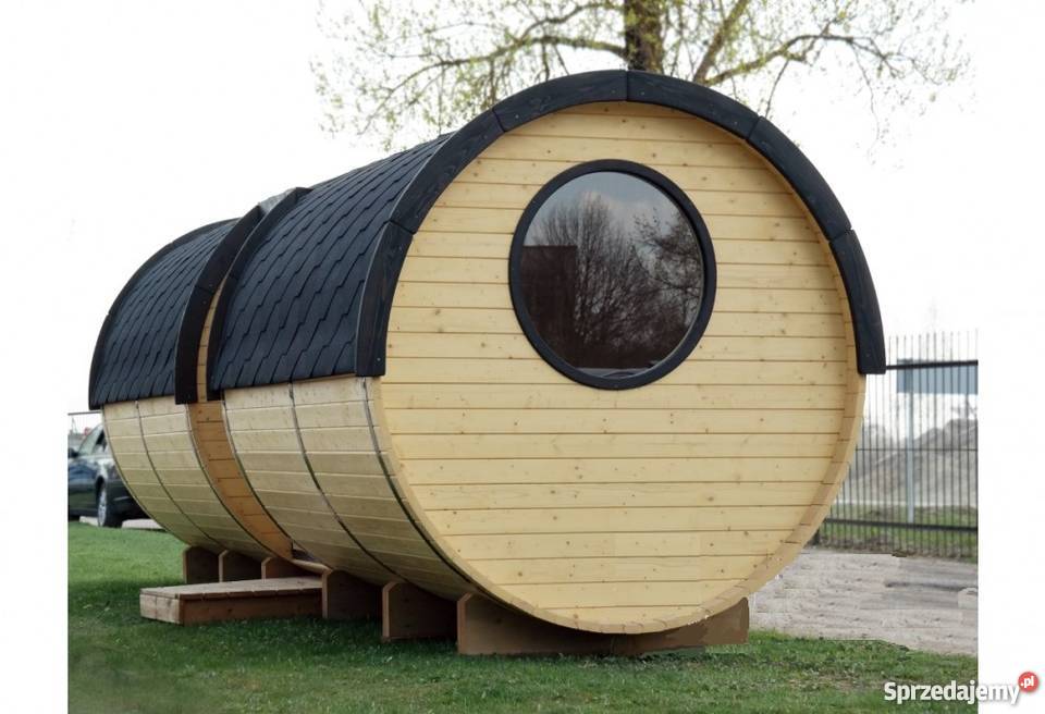 SAUNA beczka ogrodowa Z WEJŚCIEM BOCZNYM 22m x Płock