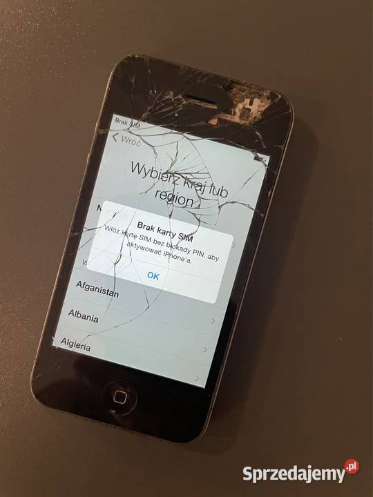 iPhone 4 A1332 8GB uszkodzony na części lubuskie Nowa Sól sprzedam