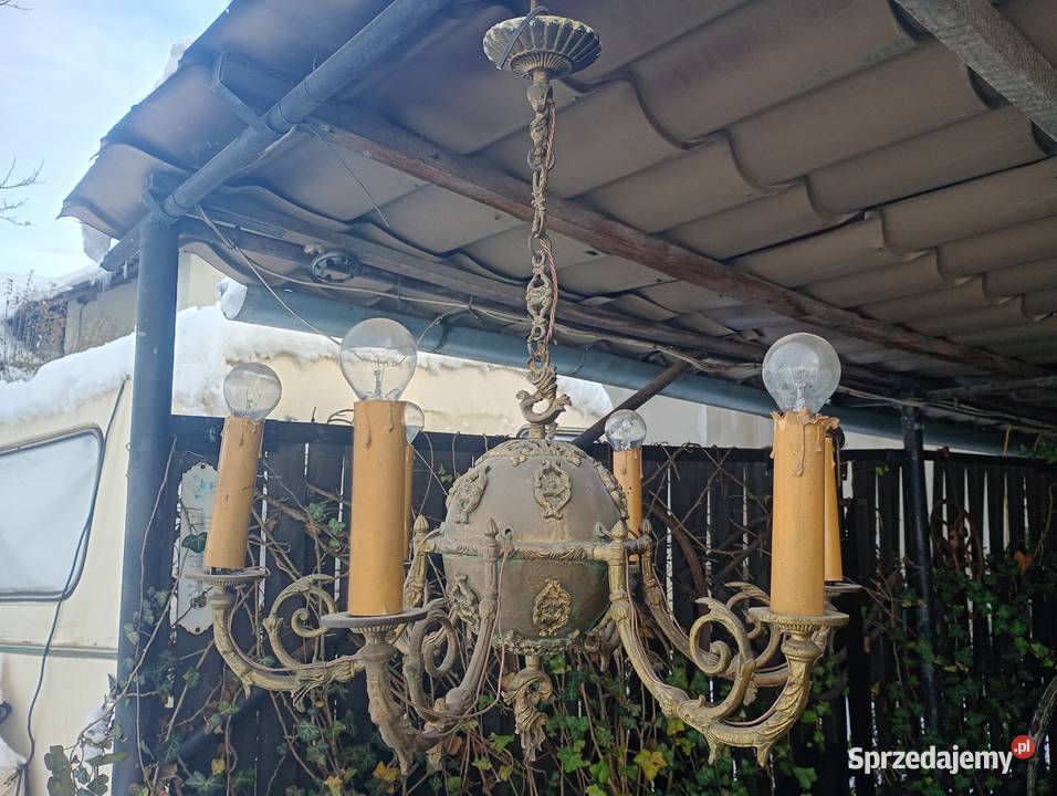 Piękny zabytkowy żyrandol małopolskie Tarnów