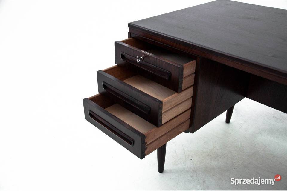 Tekowe biurko duński design lata 60 renowacji śląskie Chorzów sprzedam