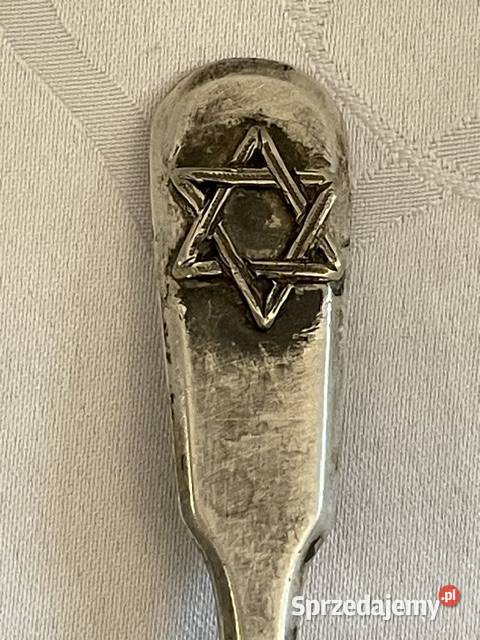 Elegancka łyżka kolekcjonerska motywy żydowskie Pozostałe Kraków