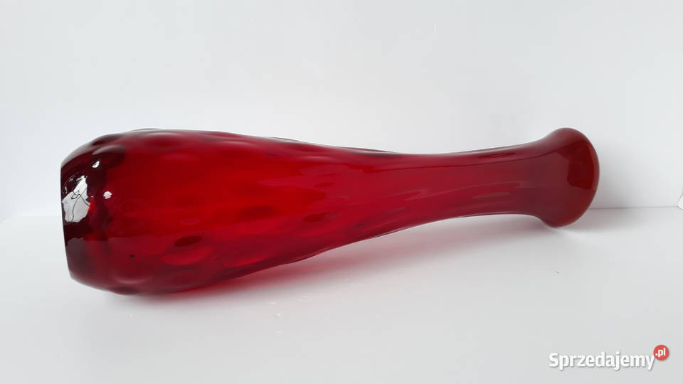 Wazon ANANAS Ząbkowice kolorowe szkło PRL Porcelana i szkło Dąbrowa Górnicza