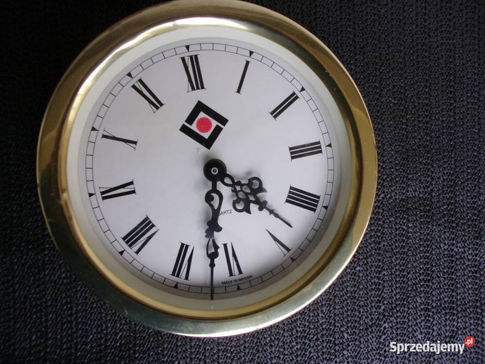 Stary duży Angielski zegar jachtowy w ładnie oprawiony