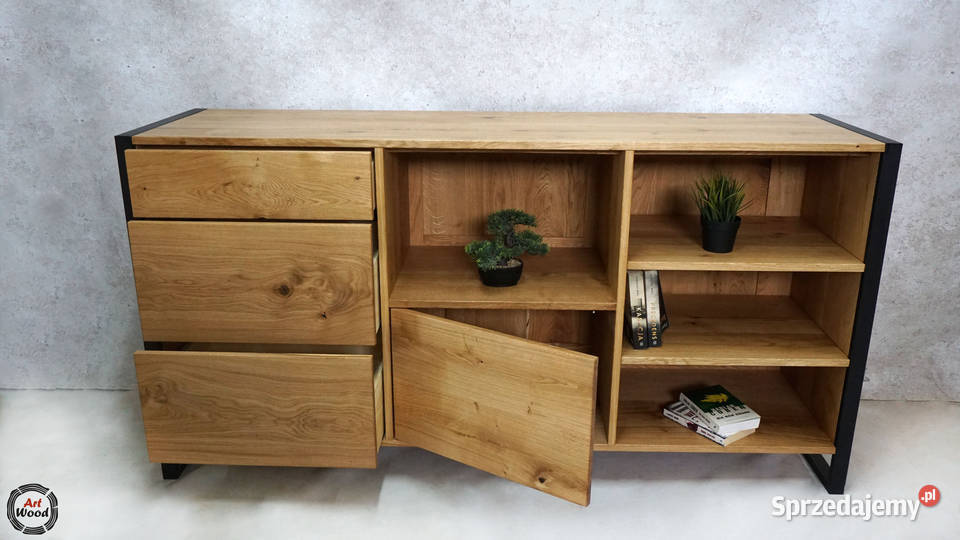 Komoda loftowa komoda z litego dębu
