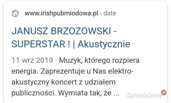 Artysta Estradowy Piosenkarz DJ Wodzirej Warszawa