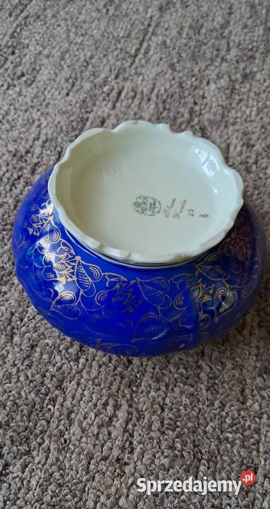 Cukiernica Szkatułka porcelana kobaltowa ALKA Suwałki sprzedam