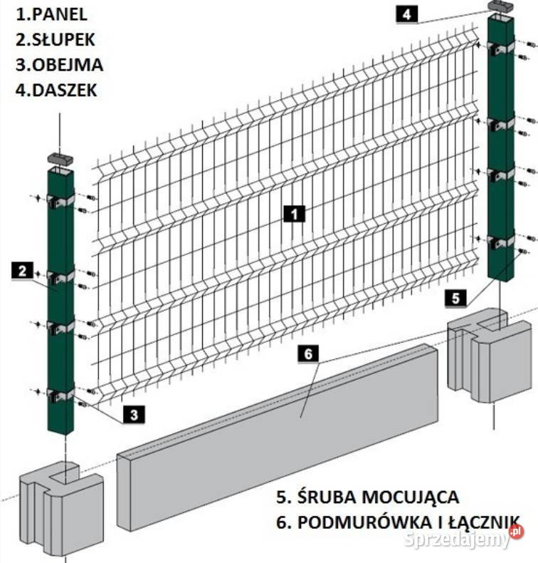 Podmurówka betonowa GRAFITOWA płyta betonowa Orneta