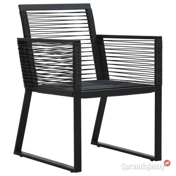 vidaXL Krzesła ogrodowe 2 czarne rattan Warszawa
