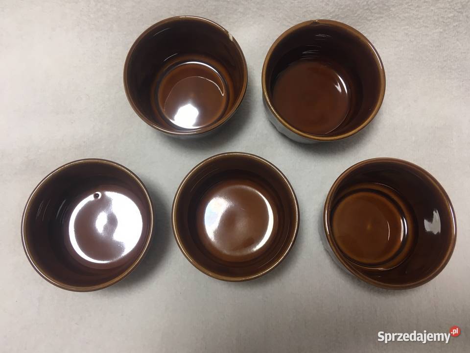 PRL Pruszków bulionówki miseczki porcelit