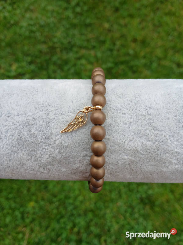 Bransoletka z Hematytu złotego matowego 6mm Bransoletki Kielce sprzedam