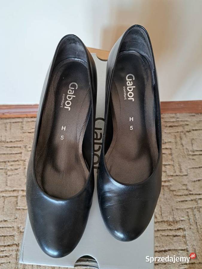 Czółenka czarne mały obcas Gabor Comfort r 385 5 inna