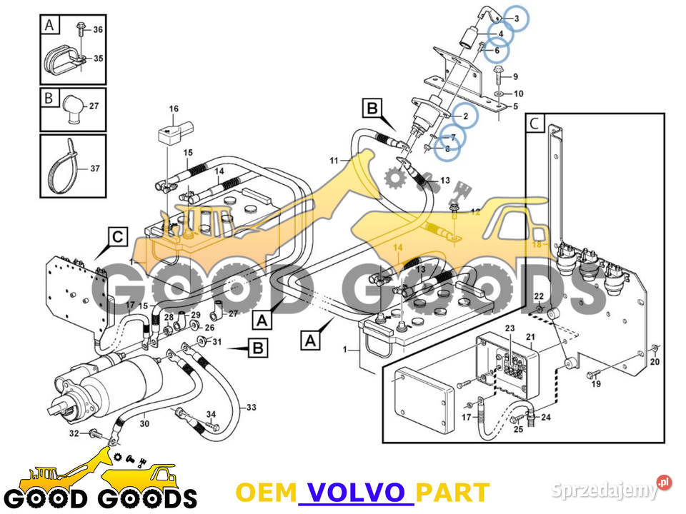 VOLVO HEBEL WYŁĄCZNIK MASY PRĄDU 3987034 8151943 Motoryzacja Władysławów