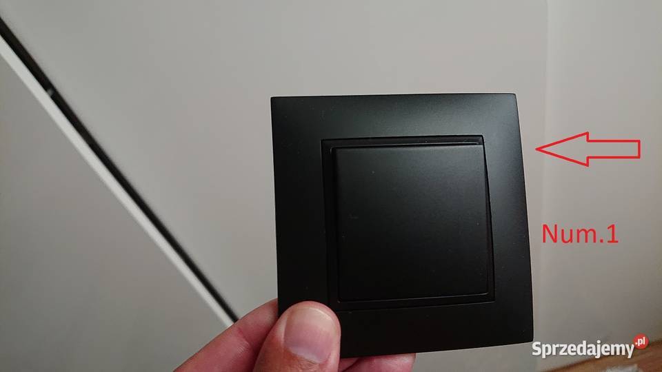 Wyłączniki Ospel czarny mat pomorskie Władysławowo