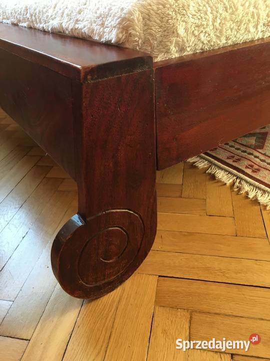 Klimatyczne łóżko z litego drewna prosto z Indii 140cm Łóżka Warszawa sprzedam