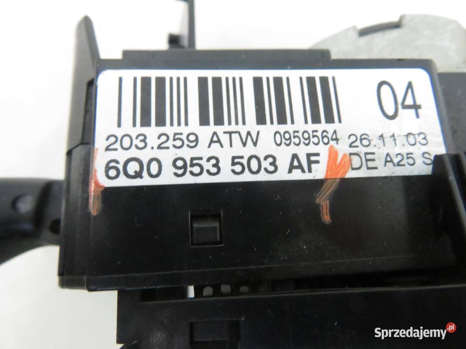 PRZEŁĄCZNIK ZESPOLONY VW POLO IV 9N 6Q0953503AF Wyposażenie wnętrza