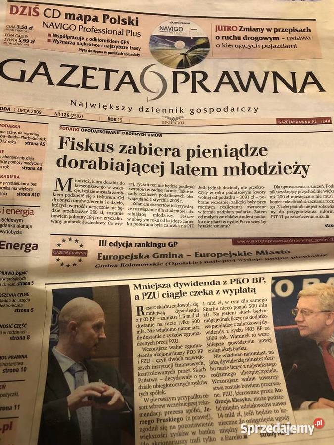 Gazeta prawna z czerwiec lipiec 2009 sprzedam