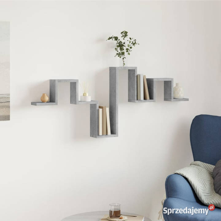 Półka wisząca szarość betonu 1045x10x43 WM840726 Półki