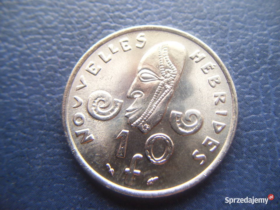 Stare monety 10 frank 1975 Nowe Hebrydy stan Numizmatyka Lesko