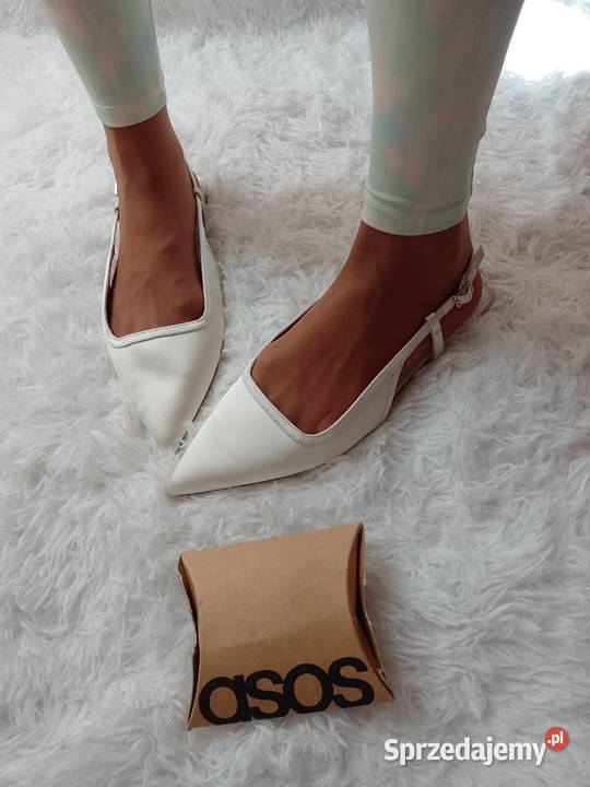 42 ASOS Design Białe baleriny wieczorowe z Kraków