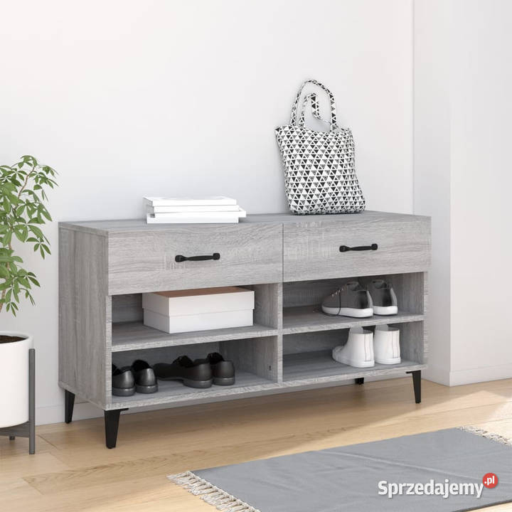 Szafka na buty szary dąb sonoma 102x35x55 Warszawa