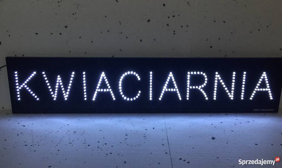 KWIACIARNIA diodowa reklama 120x25 NOWA Pomiechówek