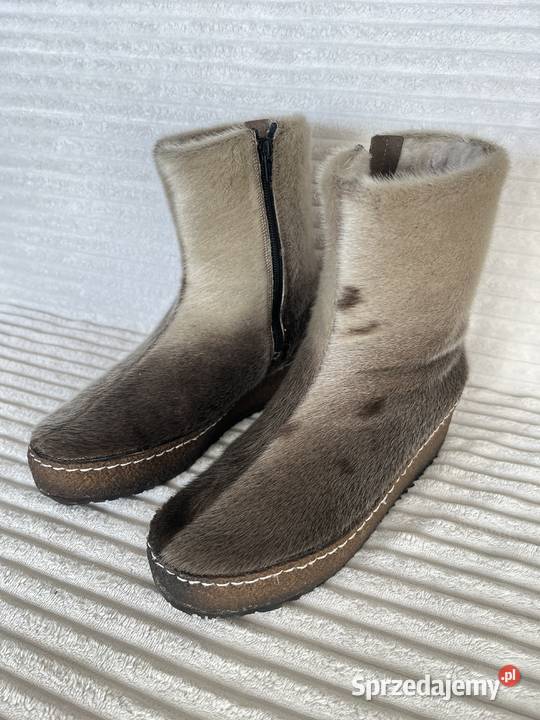 Vintage prawdziwe futro Winter Boots Schapuro Jastrzębie-Zdrój