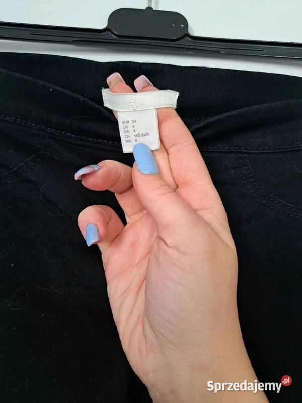 czarne rurki HM uniwersalny styl 34 Trąbki Wielkie