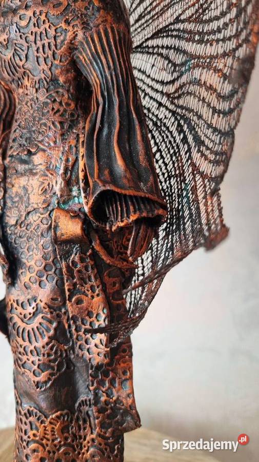 Anioł w kolorze miedzi z drobinkami turkusu Zamość