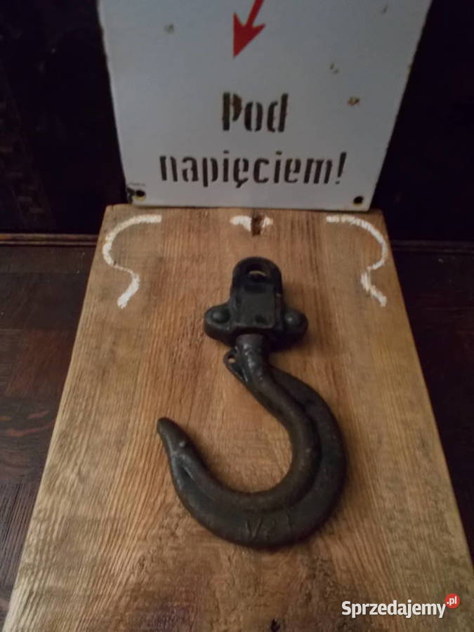 Stary Stalowy Hak do Wciągarki PRL Vintage Pozostałe