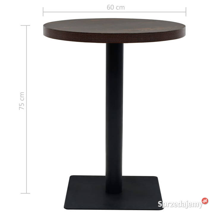 Stolik bistro z MDF stalowa podstawa 60x75 Meble mazowieckie sprzedam