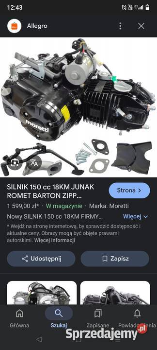 Silnik moretti 150 cross Starachowice