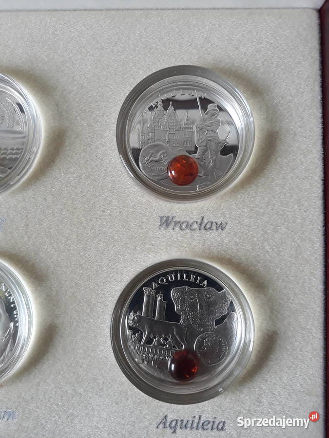 Szlak Bursztynowy Komplet 8 x1 Numizmatyka Konin