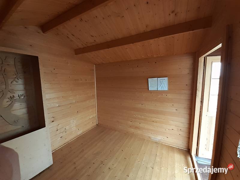 Domek drewniany Grześ z tarasem 3x5 balik 28mm Parzymiechy