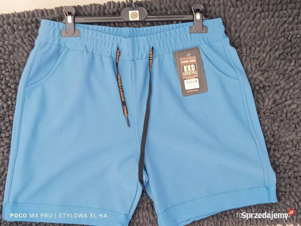 Spodenki damskie szorty niebieskie uni pas 80114 kolorowy Wieluń sprzedam