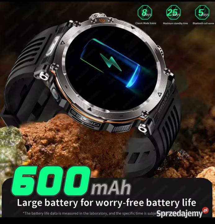 Smartwatch męski 17 cala HD Amoled małopolskie Chrzanów